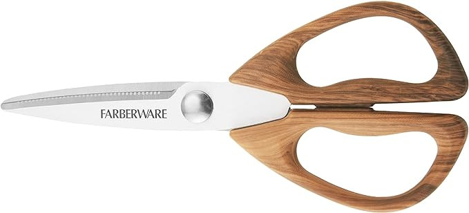 Farberware 5221282 All Purpose Shear, Pecan Wood Handles 8.2 x 3.5 x 0.5 inches | Amazon (US)