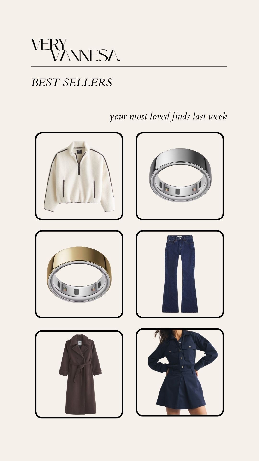 Your faves last week 
Sherpa half zip jacket 
Oura Ring 
Bootcut jeans 
Longline wool coat 
Utility skort dress 

#LTKHoliday #LTKSaleAlert #LTKCyberWeek