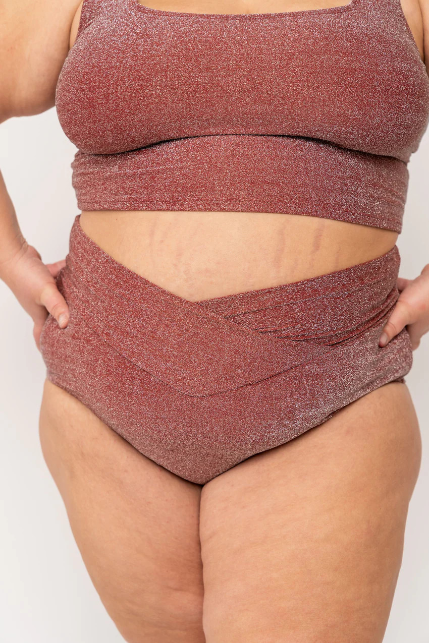 Vacationer Bottom | Cranberry Shimmer | Coral Reef Swim US