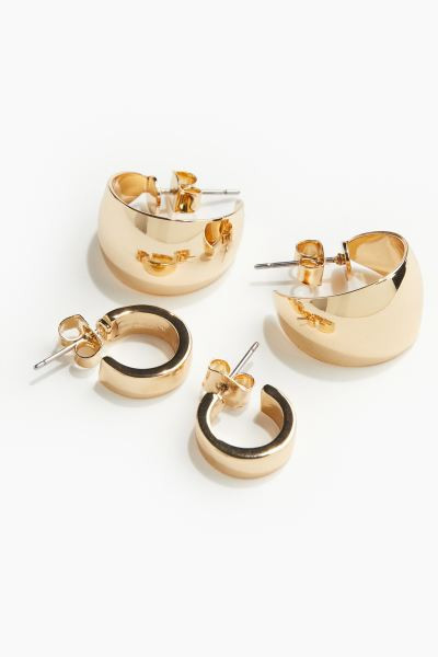 2 Pairs Hoop Earrings | H&M (US + CA)