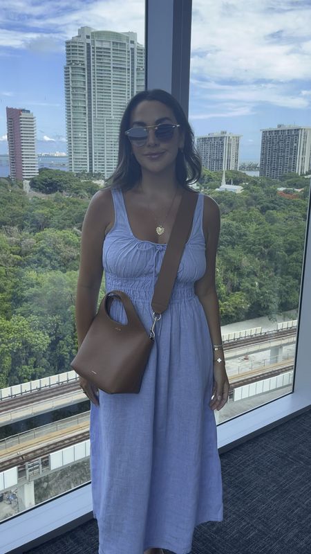 Miami night out outfit
Love an easy breezy dress for summer 
My new bag- nice quality leather and can customize with your initials and strap 
Sandals on sale for $50

#LTKstyletip #LTKtravel #LTKitbag