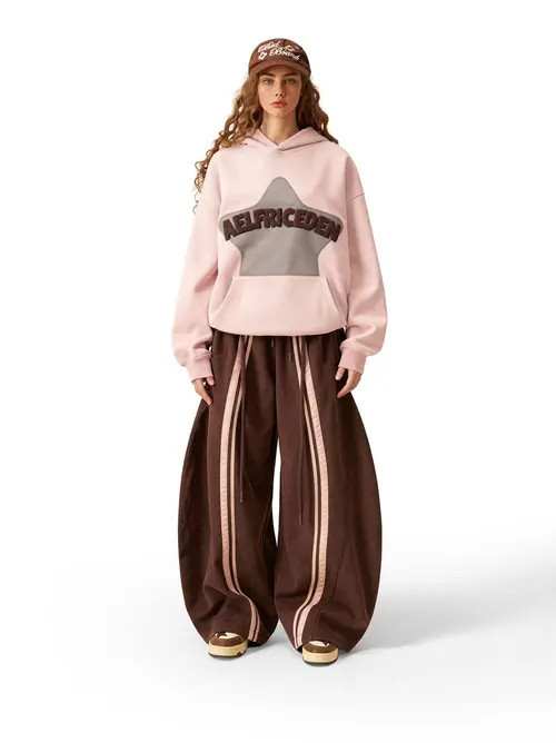 AELFRIC EDEN Vintage Embroidery Eden Star Hoodie in Rose Quartz at Nordstrom, Size Medium | Nordstrom