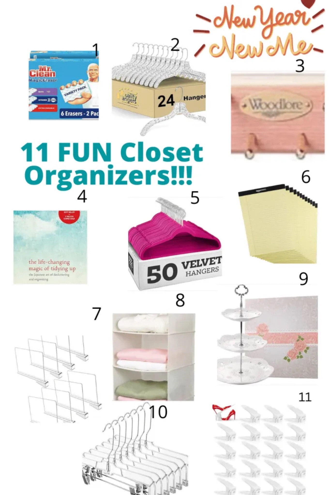Do you need a few items to help you organize your closet?  I’ve got you covered! Click here to see the 11 items you may need!
Click here to read the blog post: https://drjuliesfunlife.com/how-to-declutter-a-closet-so-you-can-love-your-stuff/

#LTKhome #LTKfindsunder50 #LTKSeasonal