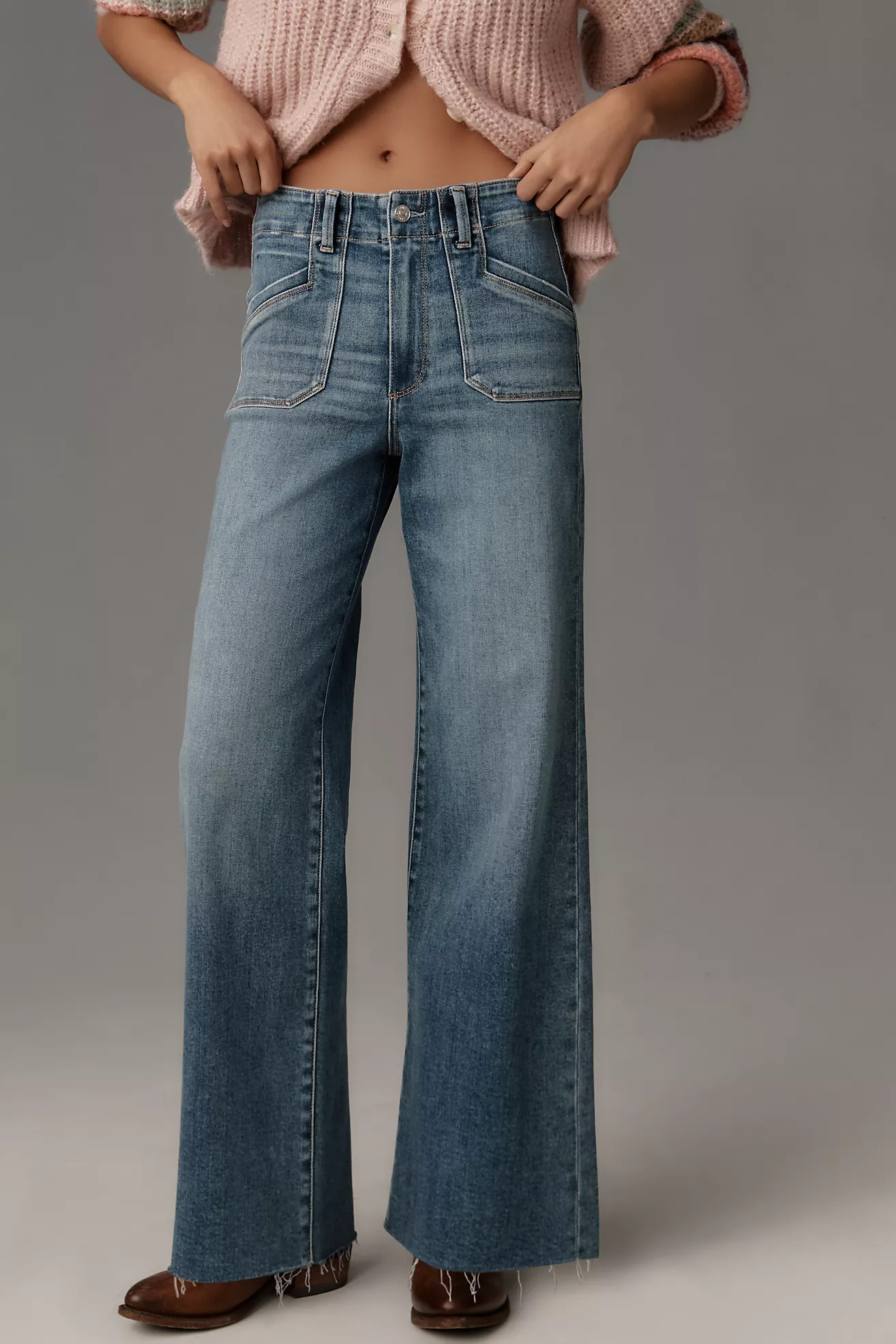 PAIGE Anessa High-Rise Wide-Leg Jeans | Anthropologie (US)