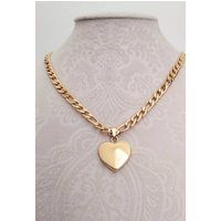 Gold Heart Necklace, Color Stainless Steel, Elegant Toggle Statement Unisex Necklace | Etsy (US)