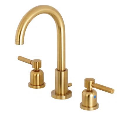 Kingston Brass Concord Two-Handle 3-Hole Deck Mount Widespread Bathroom Faucet with Brass Pop-Up Drain | Wayfair North America