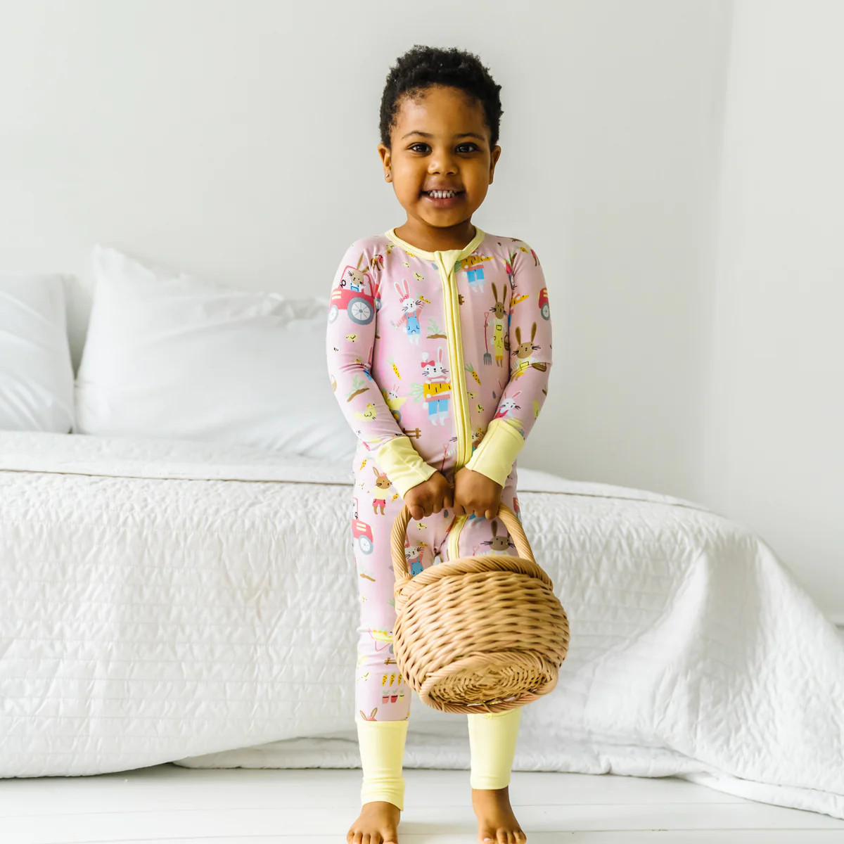 Petal Hop To It Bamboo Viscose Zippy | Little Sleepies