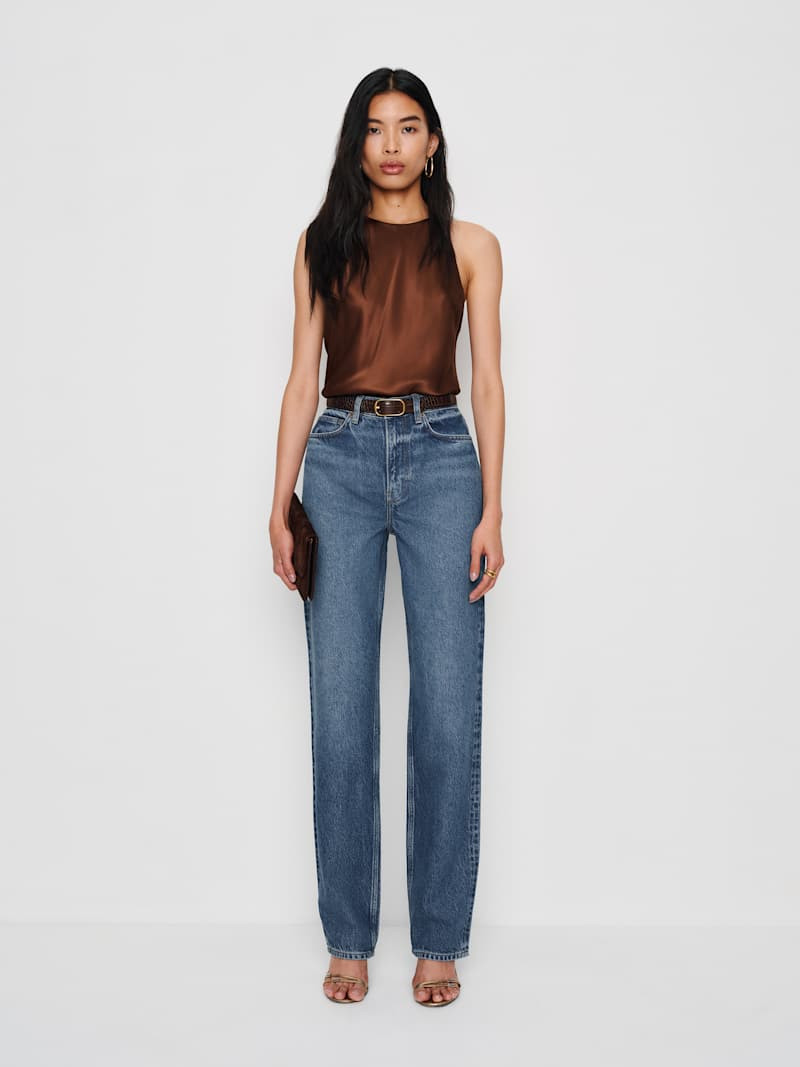 Harriet High Rise Relaxed Straight Jeans | Reformation (Global)
