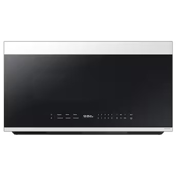 Samsung Bespoke 2.1-cu ft Over-the-Range Microwave with Sensor Cooking ( White Glass ) | Lowe's