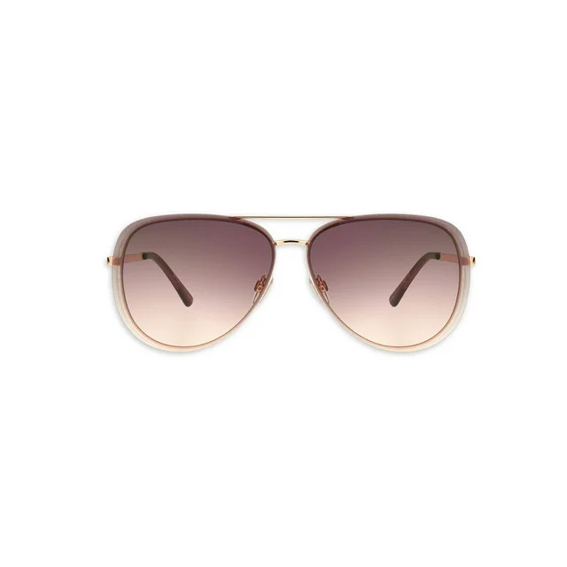 Sofia Vergara Women's Aviator Rose Gold Adult Sunglasses | Walmart (US)