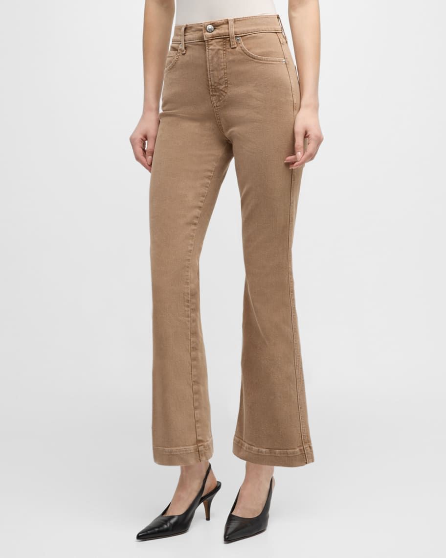 Veronica Beard Carson High Rise Ankle Flare Jeans | Neiman Marcus