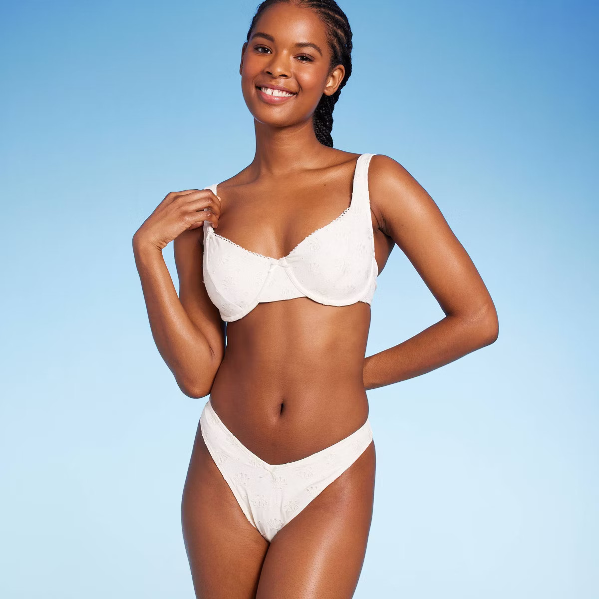 Women's Pointelle V-Front Extra Cheeky Extra High Leg Bikini Bottom - Wild Fable™ | Target