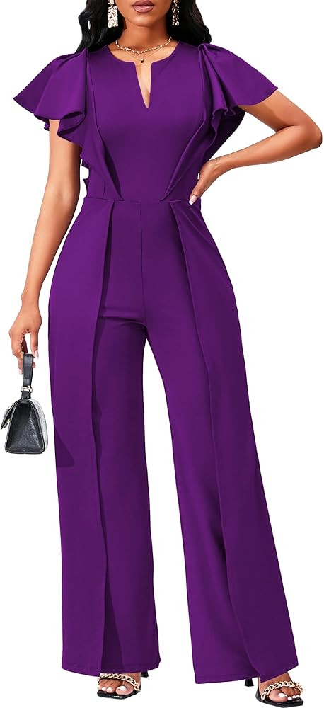 sexycherry Formal Jumpsuit for Women Dressy Elegant Long Straight Pants Jumpsuits for Party Club ... | Amazon (US)