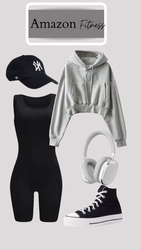 Amazon workout must haves! Get ready for summer in style! 
Bodysuit, converse, high tops, headphones, baseball hat, cropped hoodies, fitness, essentials, clean girl 

#LTKfitness #LTKsalealert #LTKActive