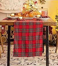 Green Yellow Plaid Christmas Table Runner, Winter Holiday Table Runners 108 inches Long, Xmas Dec... | Amazon (CA)