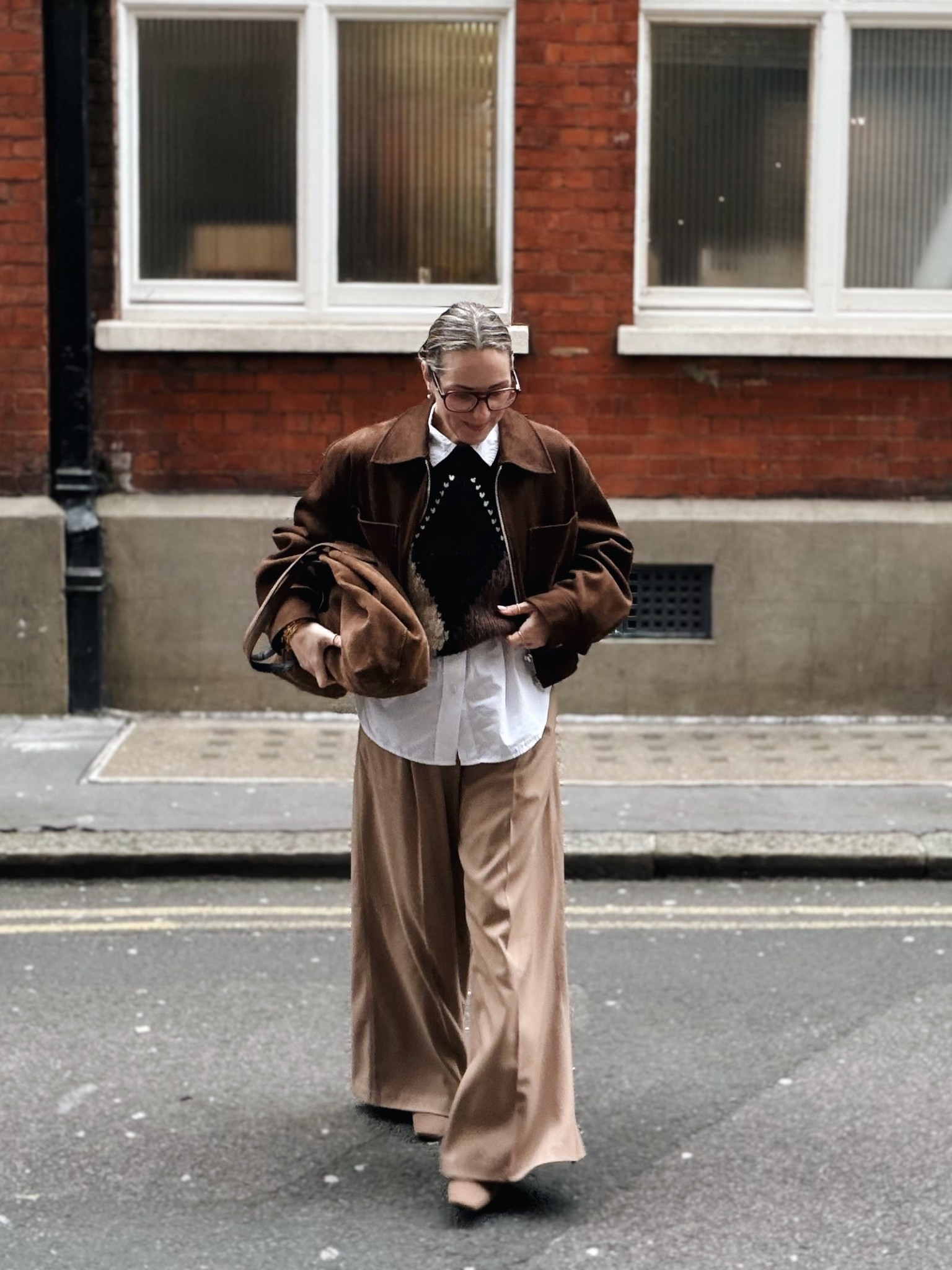 Oversized, Wide Leg Trousers, Faux suede, Everyday Outfit 

#LTKspring