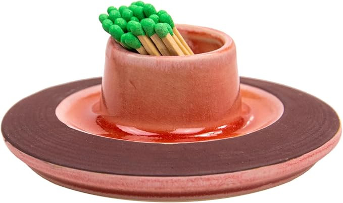 Vintage Ceramic Matches Holder & Striker, Handcrafted Matchstick Lighter with Cute Jars for Kitch... | Amazon (US)