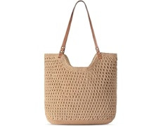 Pleneal Crochet Beach Bag, Summer Woven Tote Bag with Lining, Soft Purse Shoulder Bags for Vacati... | Amazon (US)