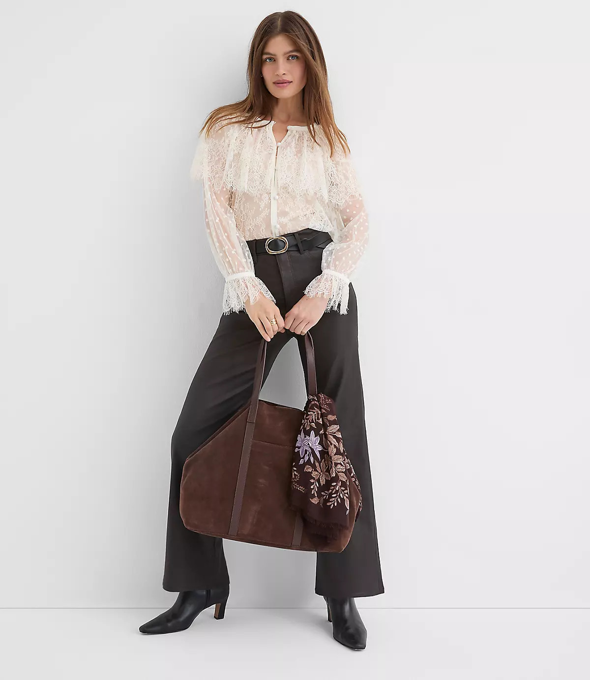 Chantilly Lace Cape Blouse | LOFT