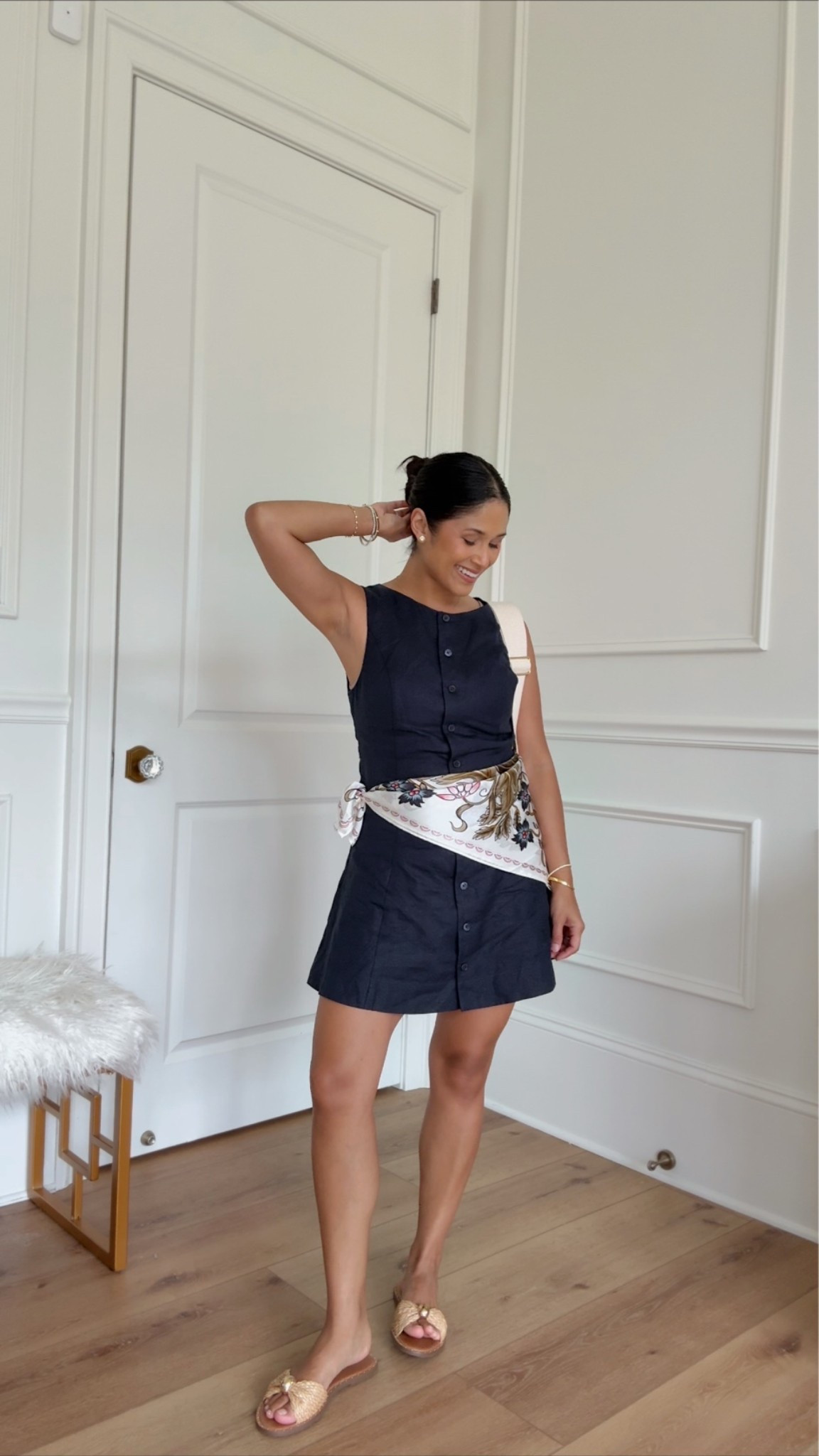 Best-selling dress for 4 weeks in a row + it’s on sale right now! Obsessed with all the linen dresses at @Aritzia right now This one is so chic and elevated. I wore it to a graduation party & a farewell breakfast. My scarf is only $15! #aritzia #scarf #sandals

#LTKSaleAlert #LTKPetite #LTKootd #LTKootd #LTKPetite