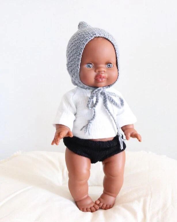 MiniKane Little African Baby Boy Doll - Blue Eyes | Bohemian Mama