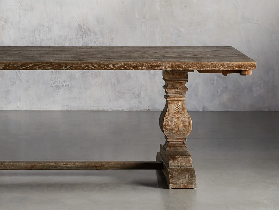 Kensington 118"" Extension Dining Table in Benedict Brown | Arhaus