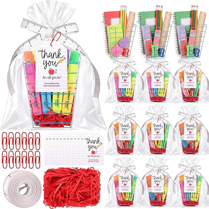 Vesici 12 Sets Teacher Gift Box Gifts, Appreciation Gift Container Thank You Composition Notebook... | Amazon (US)