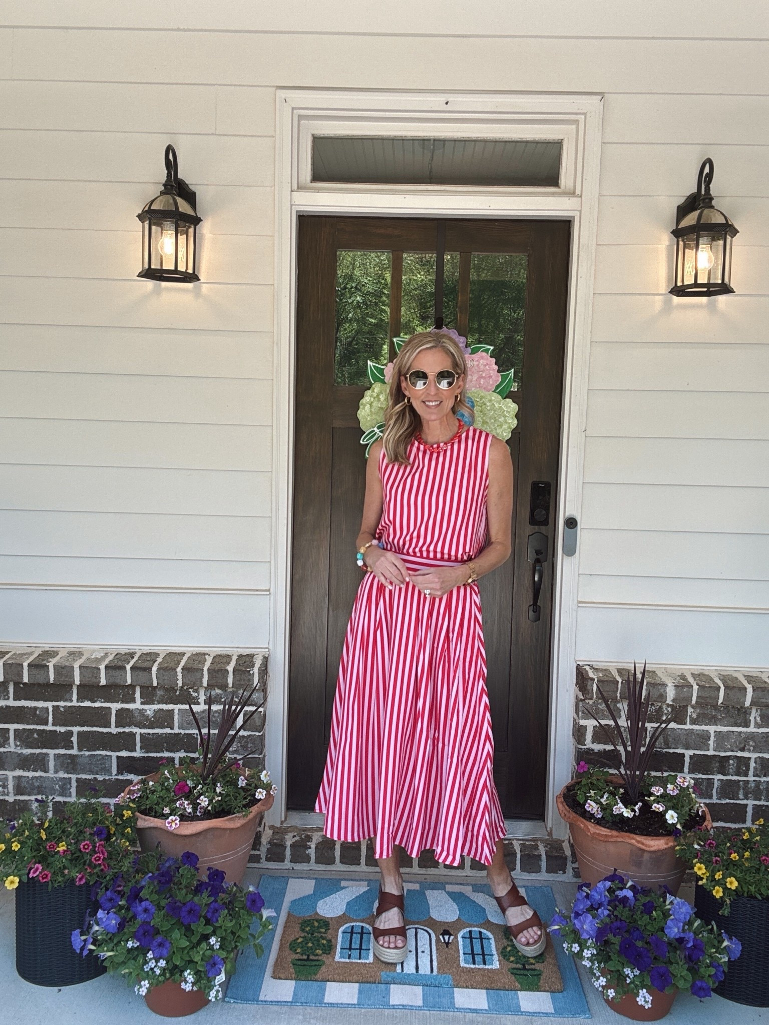 Women’s two-piece skirt set in summer stripes so perfect for all of your holiday travel vacation vacations or just when you want to look cute at work.. you can add a denim jacket and some fun jewelry are you’re ready to go comes in over 10 color options wearing a size small. 

Amazon fashion, Amazon, spring fashion, spring style, sets, matching sets, spring sets 