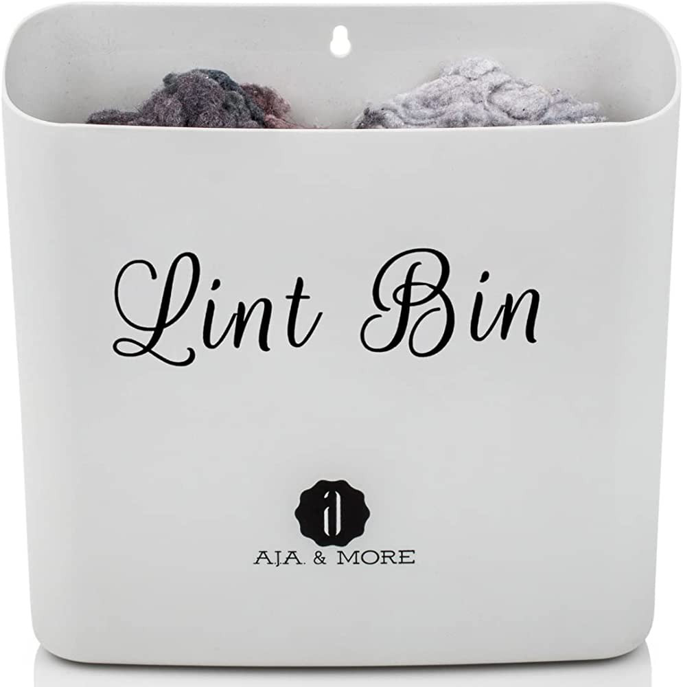 Lint Bin for Laundry Room Organization | Garbage Can with Magnetic Strip | Wall Mounted Bathroom ... | Amazon (US)