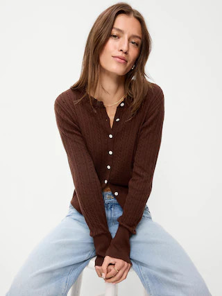 SoSoft Cotton Crew-Neck Cardigan Sweater | Old Navy (CA)