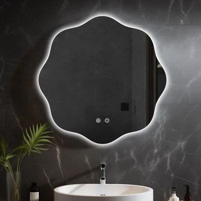 Wavy Lighted LED Mirror Anti Fog Wall Mirror | Wayfair North America