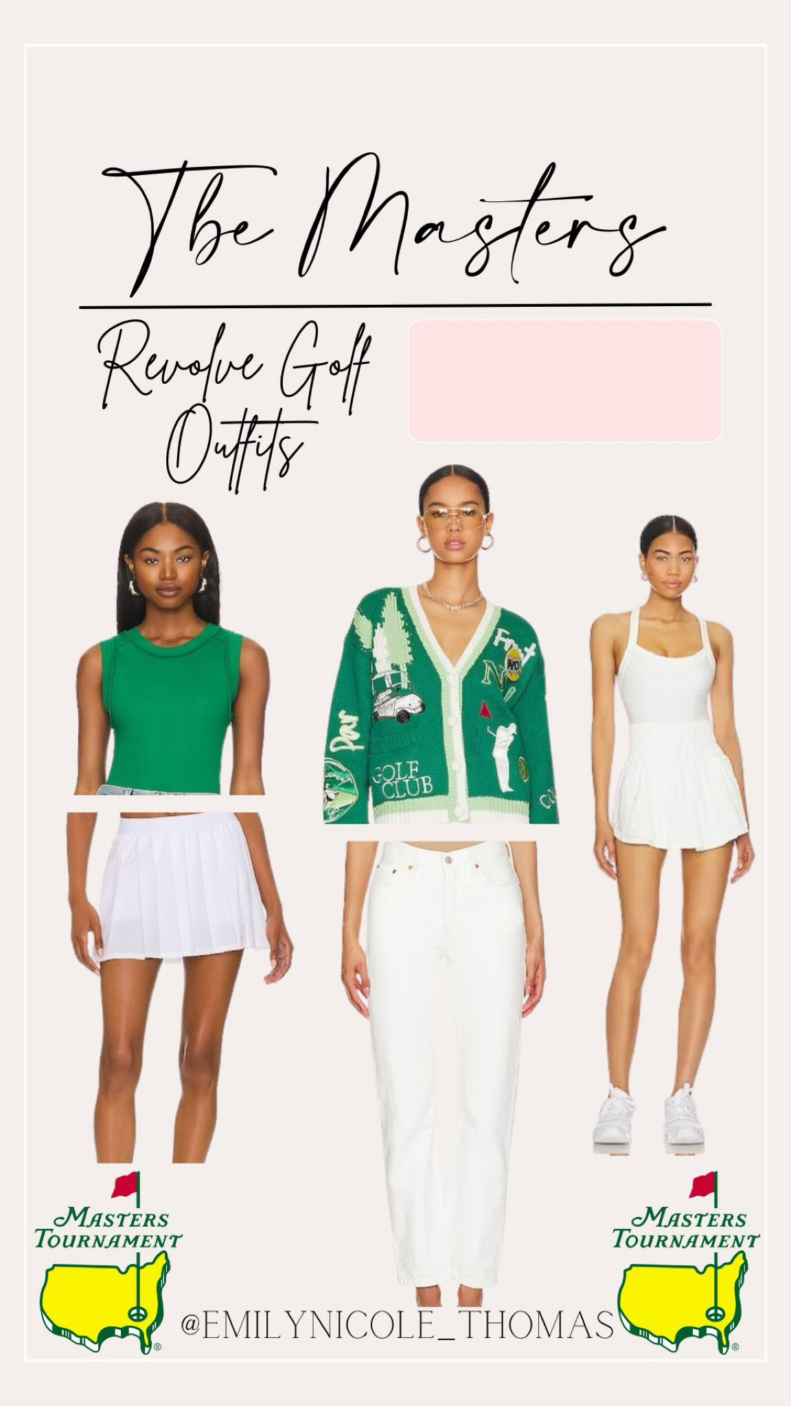 Revolve Masters Outfit⛳️

The Masters, Masters golf outfit, golf outfit, golf sweater, & golf skirt

#LTKstyletip #LTKSeasonal #LTKfitness