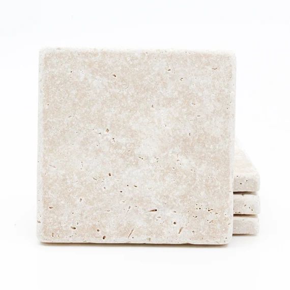 Plain Travertine or Marble Drink Coasters Plain Natural Stone | Etsy | Etsy (US)