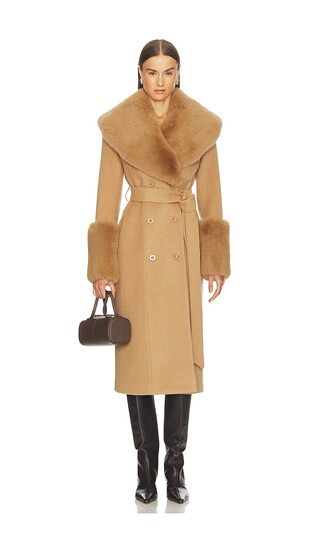 LOBA Charlotte Coat in Brown. - size M | Revolve Clothing (Global)