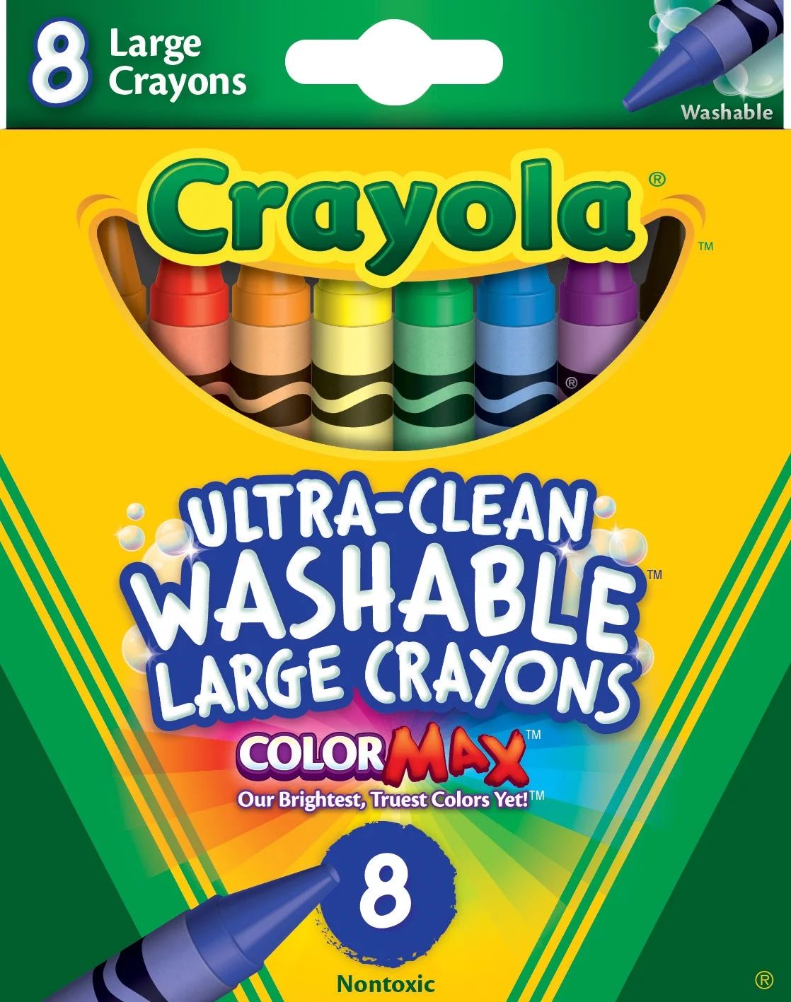 Crayola Ultra-Clean Washable Assorted Color Crayons 8 pk | Walmart (US)