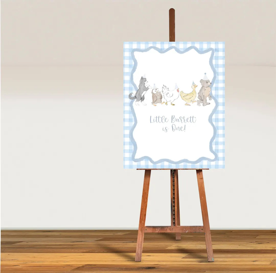 Blue Green Vintage Bear Welcome Sign | Classic Little Bear | Goose Duck Cat | 1st Birthday | Bear... | Etsy (US)