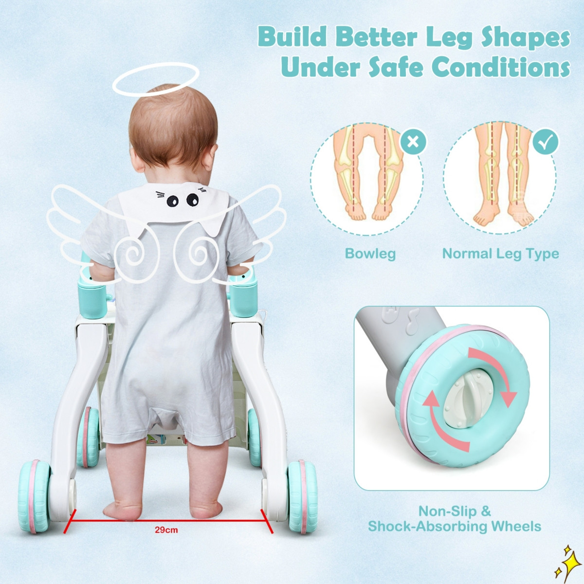 Slickblue Toddler Baby Sit-to-Stand Learning Walker Musical Toy - Multi | Macy's