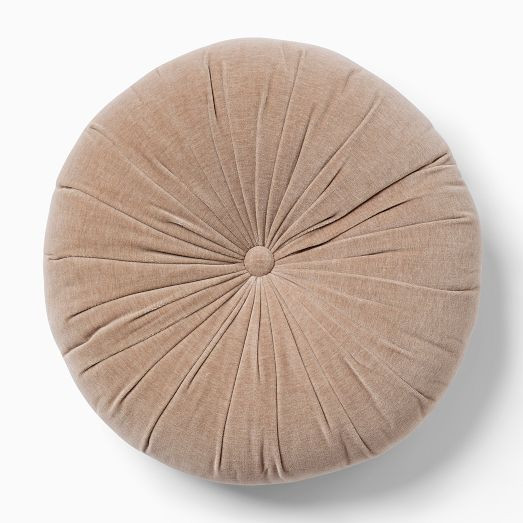 Classic Cotton Velvet Tufted Round Pillow | West Elm (US)