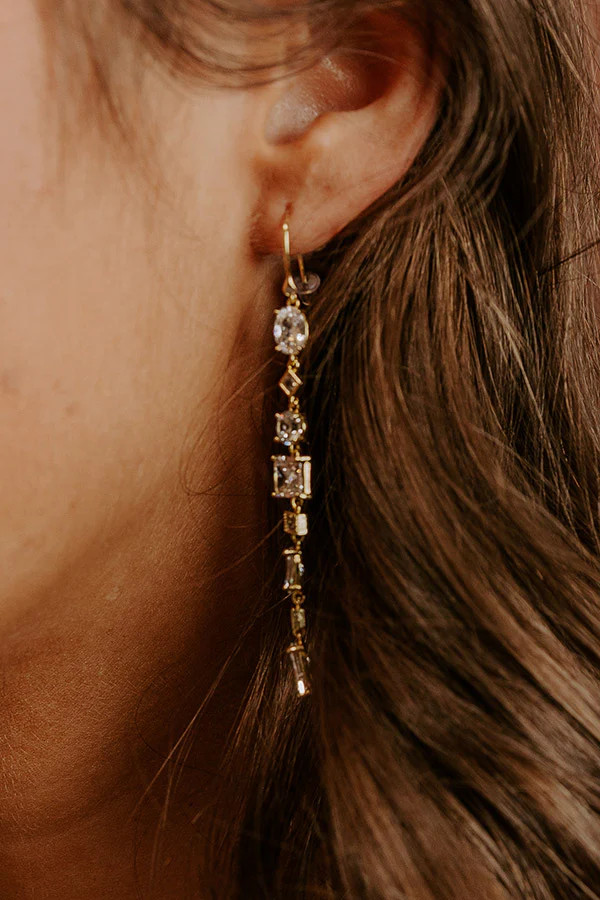 Red Carpet Chic Cubic Zirconia Dangle Earrings | Impressions Online Boutique