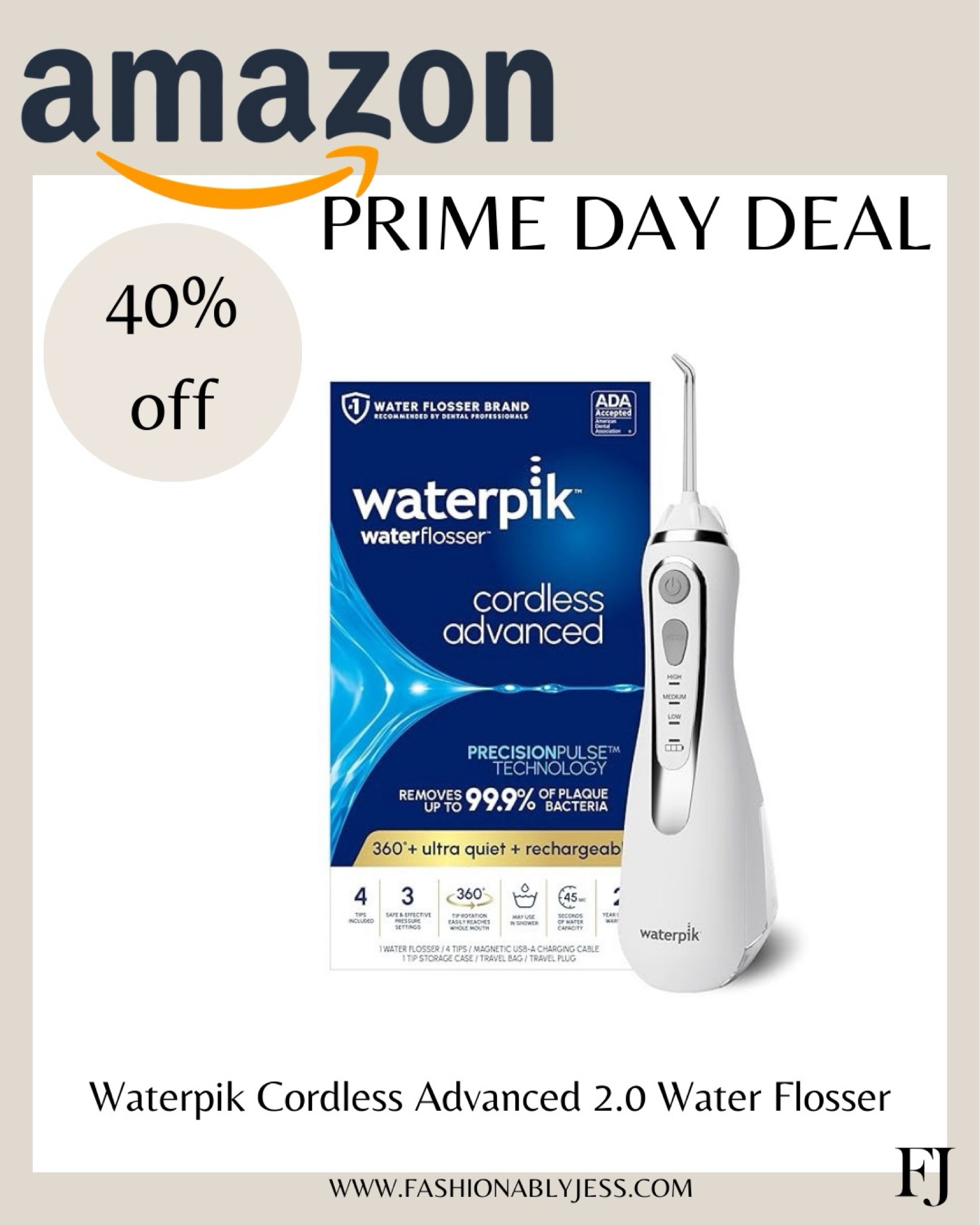 40% off this waterpik! Leaves my breath and teeth feeling fresh 🪥🦷

#LTKOver40 #LTKSaleAlert #LTKxPrimeDay