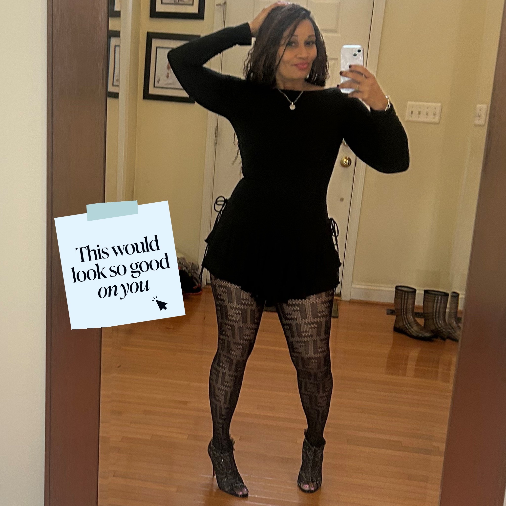 Loving the all black outfit. 
Tights: #fendi
Romper: my closet but will put links to options in the post. 💅🏽🔥💕

#LTKvlog #LTKootd #LTKdayinmylife