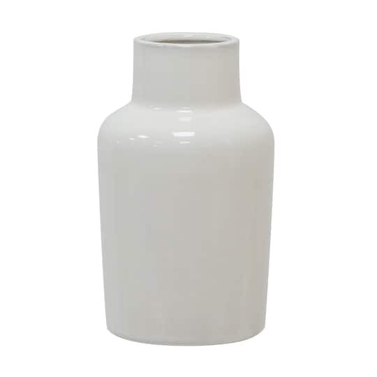 6.7" White Ceramic Vase by Ashland® | 3.9" x 3.9" x 6.7" | Michaels® | Michaels Stores