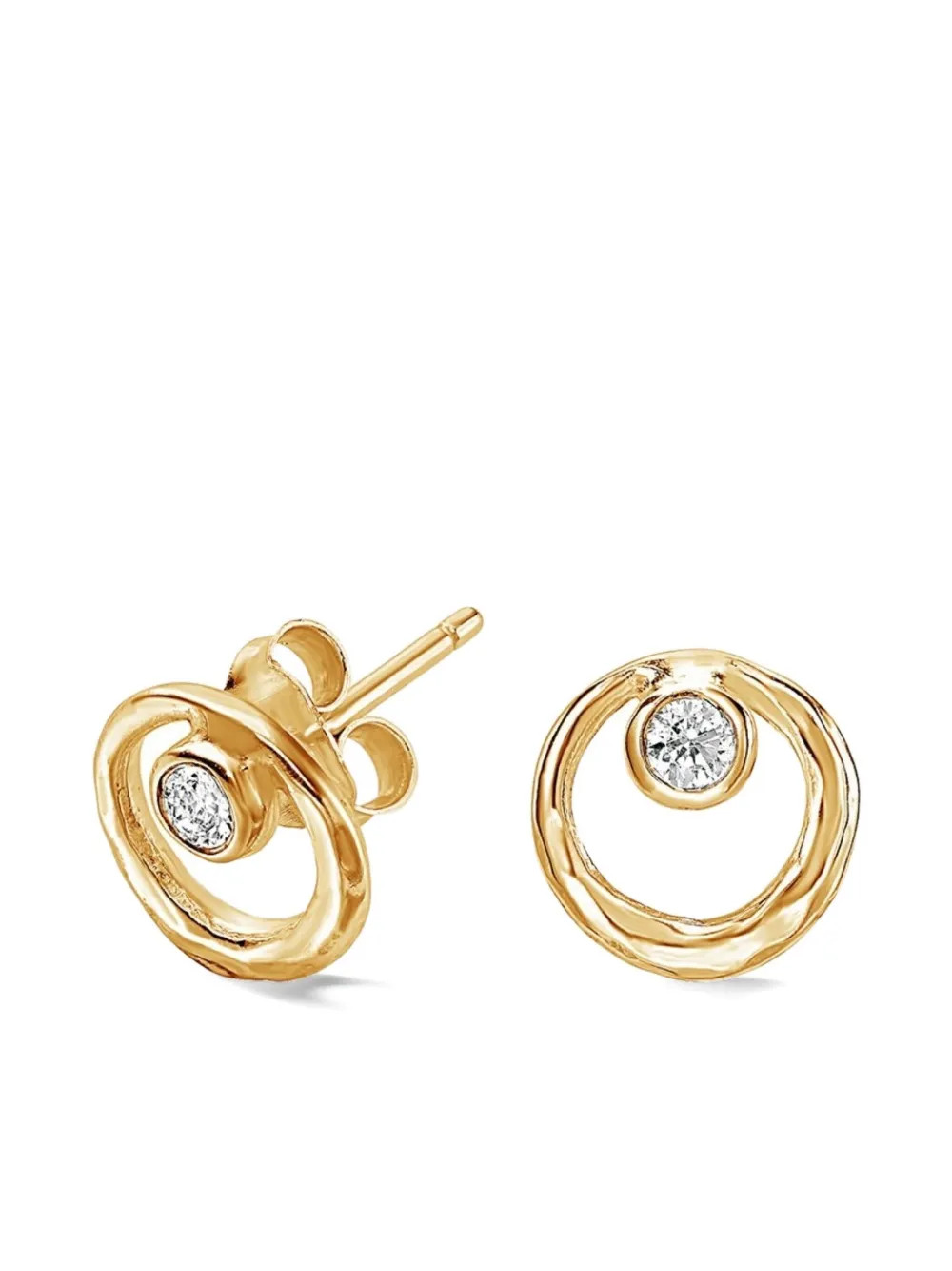 DOWER AND HALL Circle Dewdrop Earrings | Gold | FARFETCH | Farfetch Global