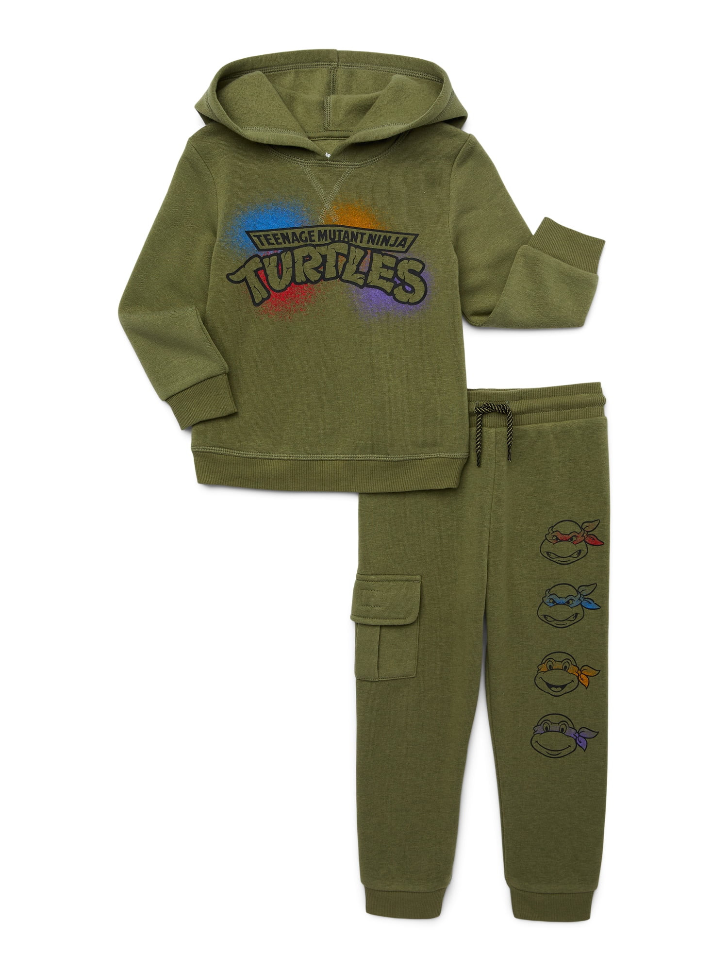 Teenage Mutant Ninja Turtles Toddler Boy Hoodie and Joggers Set, Sizes 12M-5T | Walmart (US)