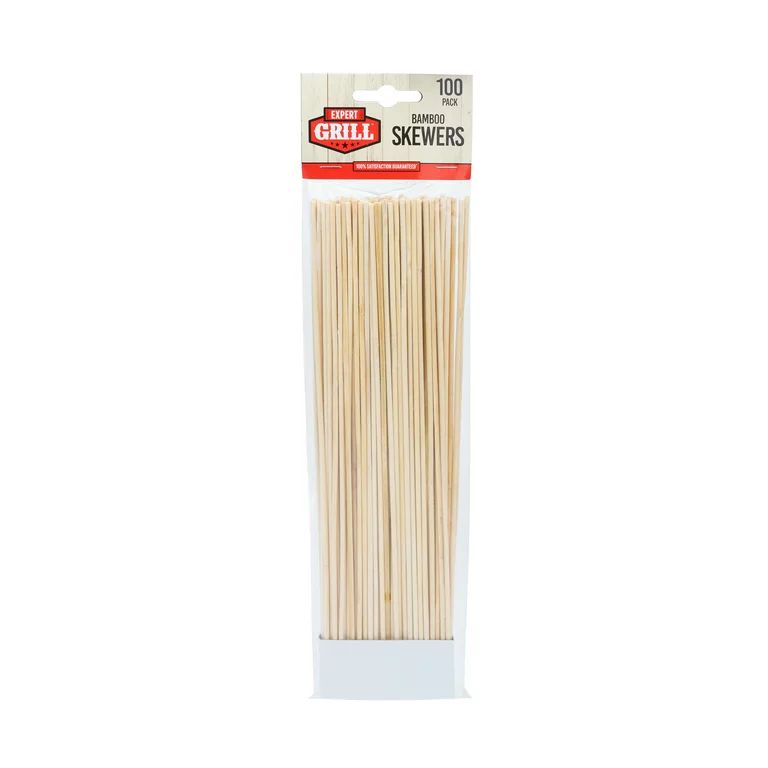 Expert Grill 12" Natural Bamboo Skewers for Grilling, 100 Count | Walmart (US)
