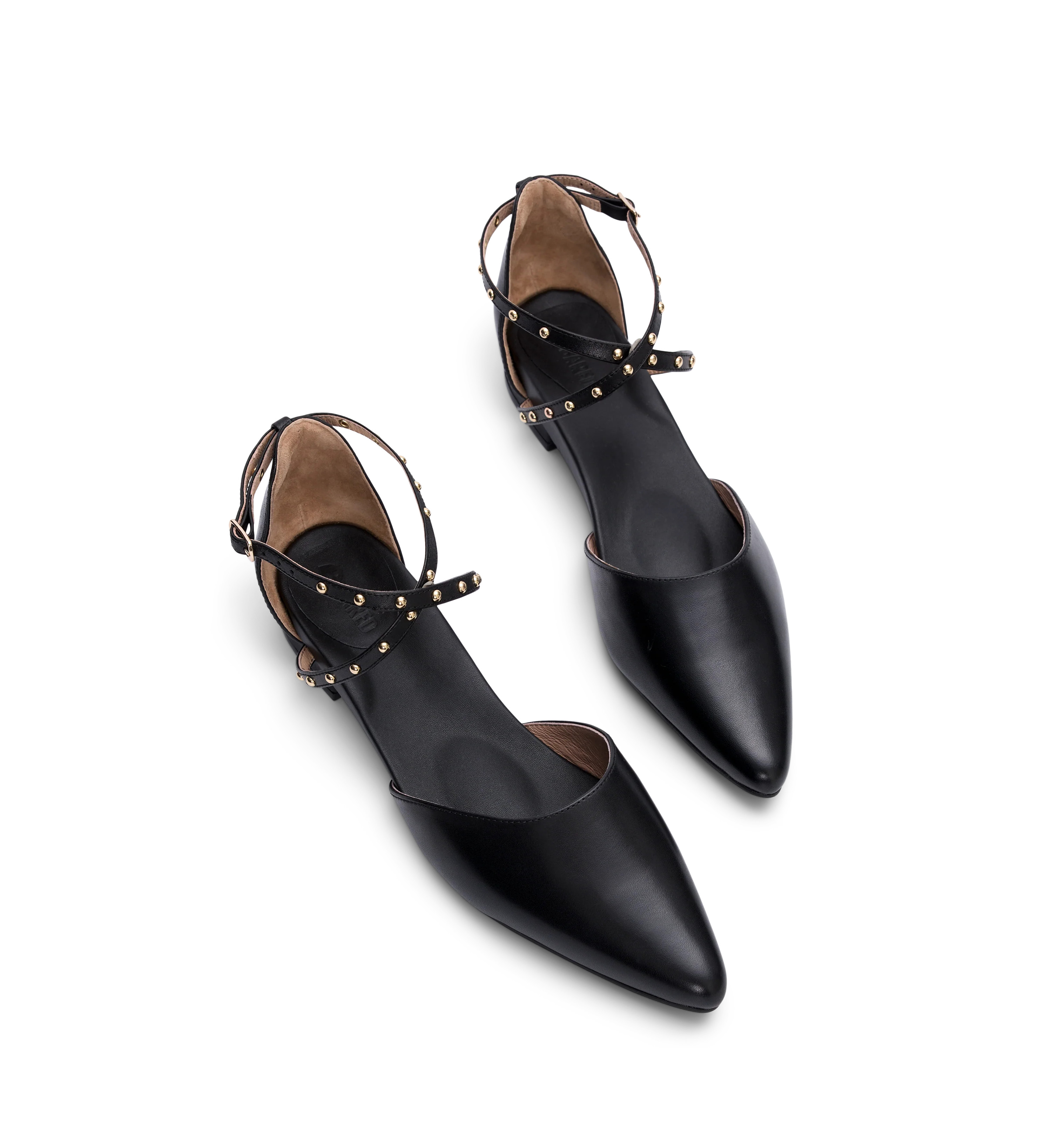 Grackle Black Leather Flats - Bared Footwear | Bared Footwear