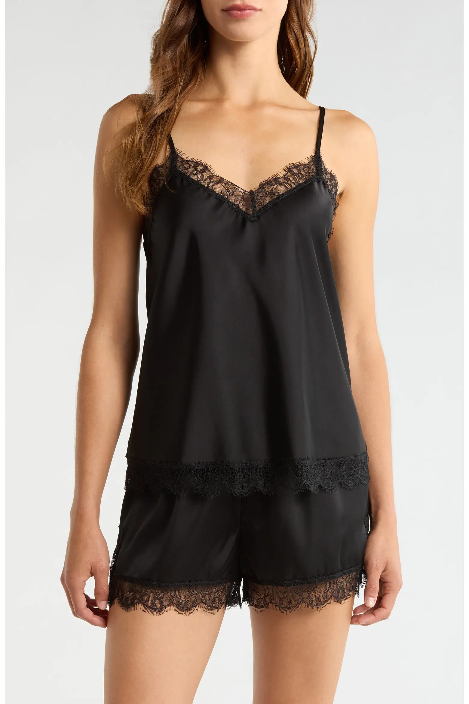 Nordstrom Scalloped Lace Trim Satin Camisole (Women) | Nordstrom | Nordstrom