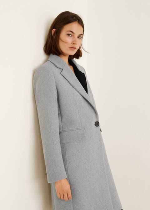 Structured wool coat - Women | MANGO (US)