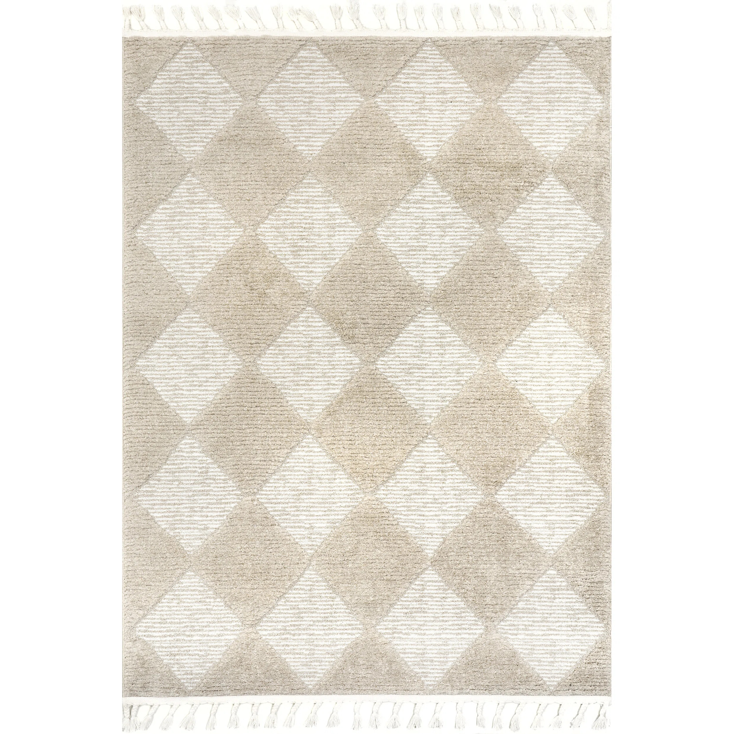 Marissa High/Low Diamond Tassel Area Rug | Wayfair North America