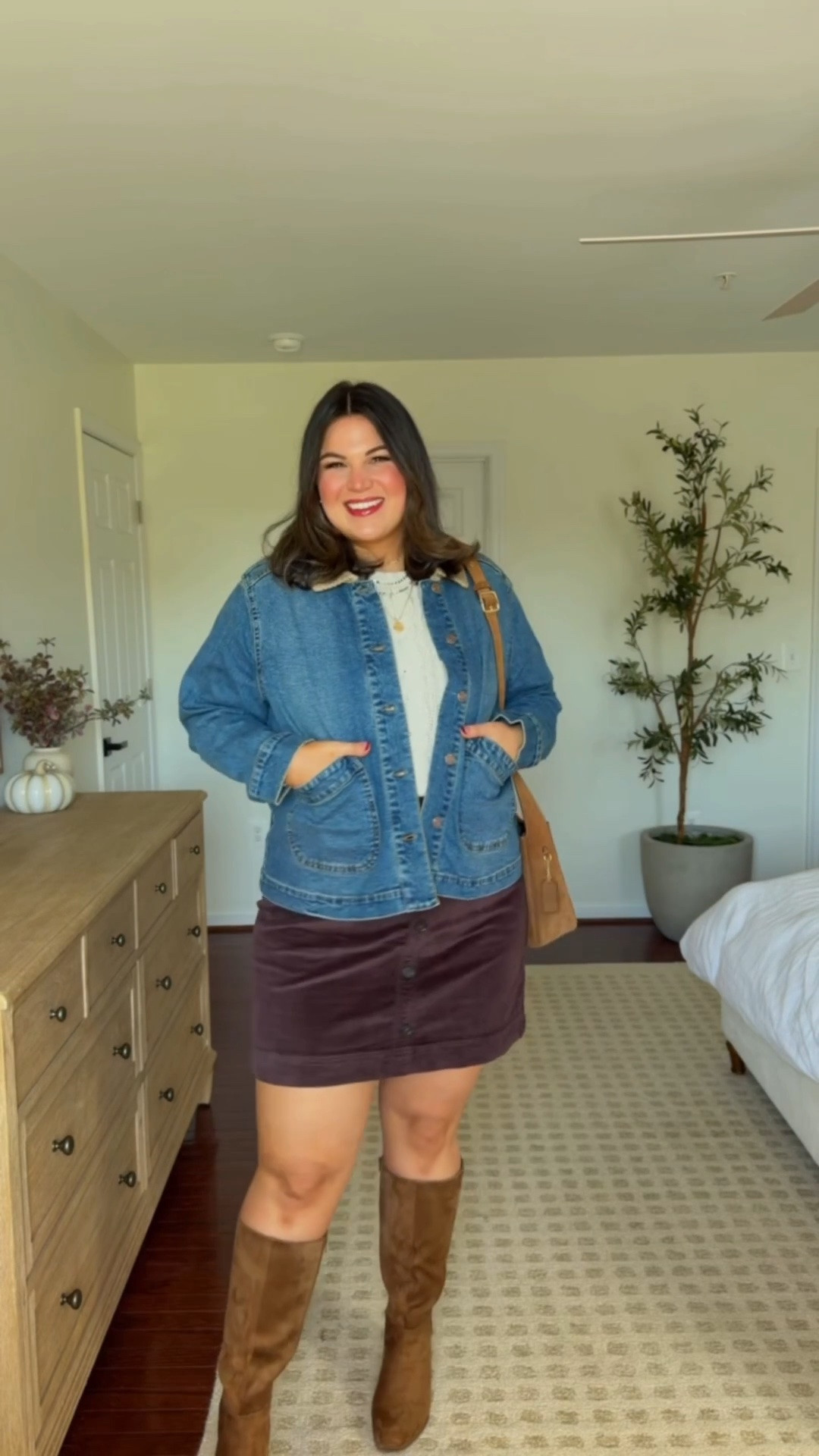 Midsize fall outfit idea from @Maurices  

Skirt- size xl
Sweater- size xl
Jacket- size xl
Purse- older *linked similar*

#LTKgrwm #LTKMidsize #LTKSeasonal